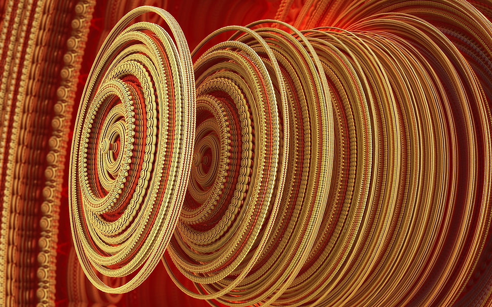 gold color bracelet timelapse photography HD wallpaper